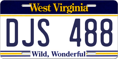 WV license plate DJS488