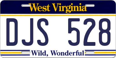 WV license plate DJS528