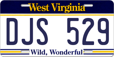 WV license plate DJS529