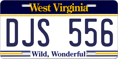 WV license plate DJS556