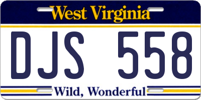 WV license plate DJS558
