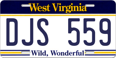 WV license plate DJS559