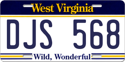 WV license plate DJS568