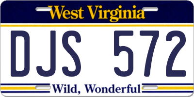 WV license plate DJS572