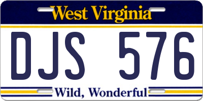 WV license plate DJS576