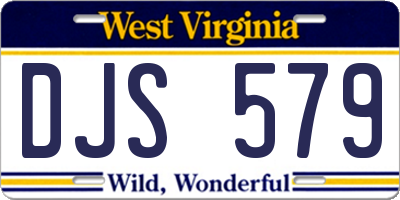 WV license plate DJS579