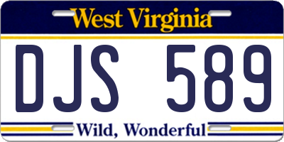 WV license plate DJS589