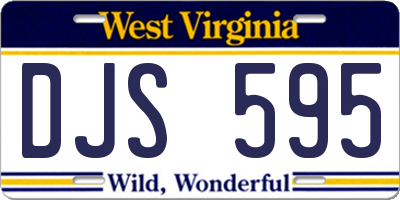 WV license plate DJS595