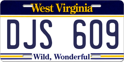 WV license plate DJS609