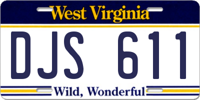 WV license plate DJS611