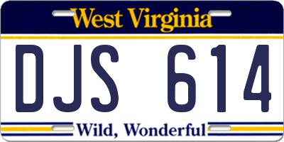 WV license plate DJS614
