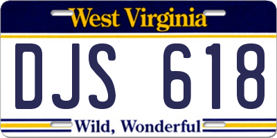 WV license plate DJS618