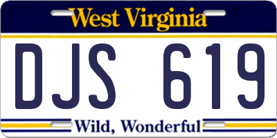 WV license plate DJS619