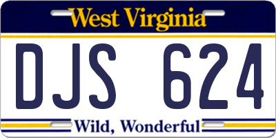 WV license plate DJS624