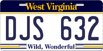WV license plate DJS632