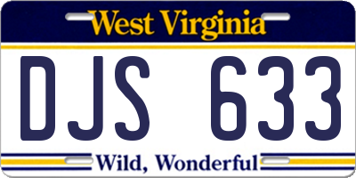 WV license plate DJS633