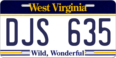WV license plate DJS635