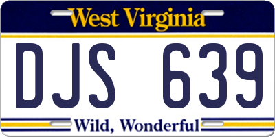 WV license plate DJS639