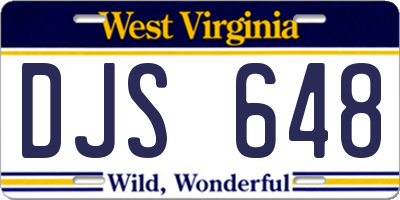 WV license plate DJS648