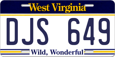 WV license plate DJS649