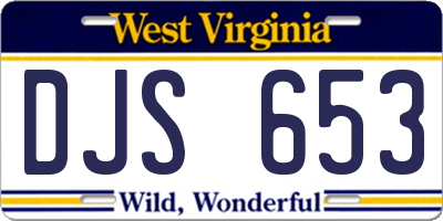 WV license plate DJS653