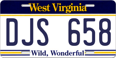 WV license plate DJS658