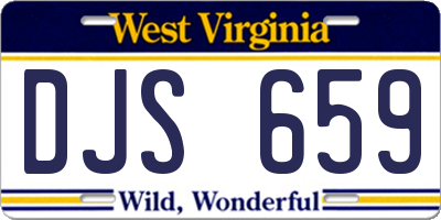 WV license plate DJS659