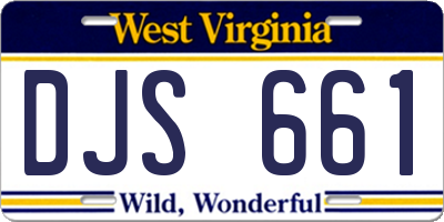 WV license plate DJS661