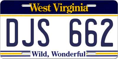 WV license plate DJS662