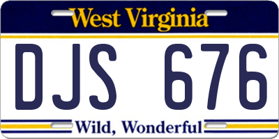 WV license plate DJS676