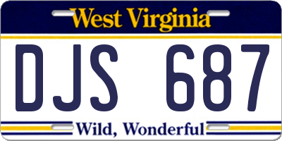 WV license plate DJS687