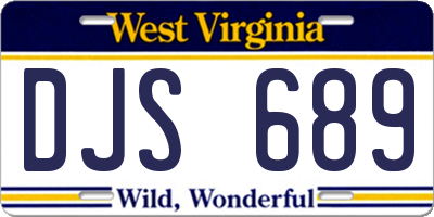 WV license plate DJS689