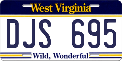 WV license plate DJS695