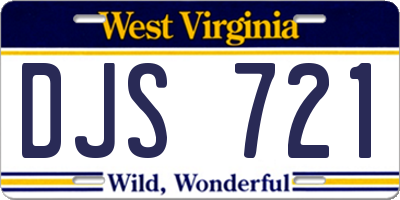 WV license plate DJS721