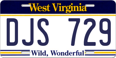 WV license plate DJS729