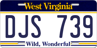 WV license plate DJS739