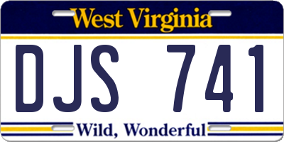 WV license plate DJS741