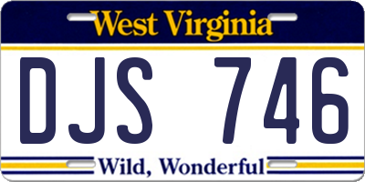 WV license plate DJS746