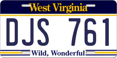 WV license plate DJS761