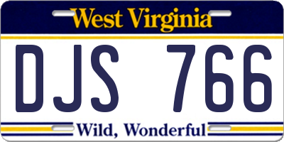 WV license plate DJS766