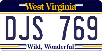 WV license plate DJS769