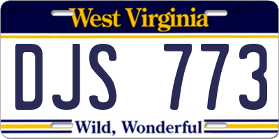 WV license plate DJS773