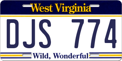 WV license plate DJS774
