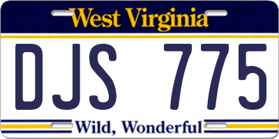 WV license plate DJS775