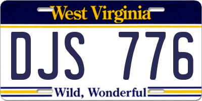 WV license plate DJS776