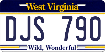 WV license plate DJS790