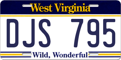 WV license plate DJS795