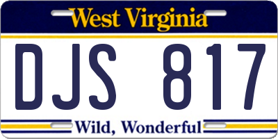 WV license plate DJS817
