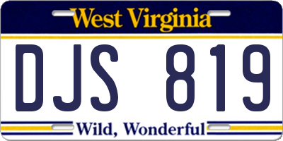 WV license plate DJS819