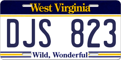 WV license plate DJS823